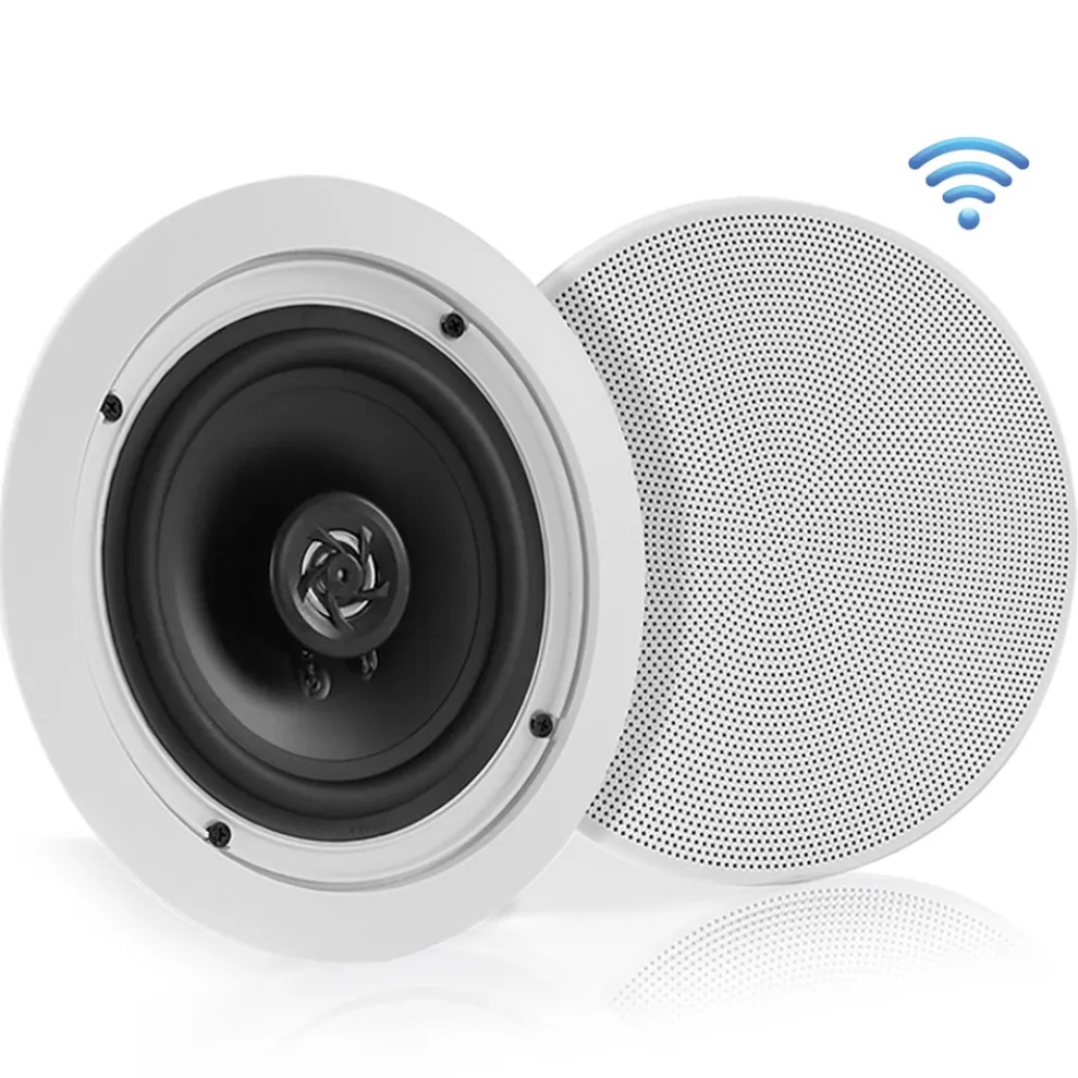 5.25" Bluetooth Ceiling/Wall Speakers 150W Flush Mount Poly Cone