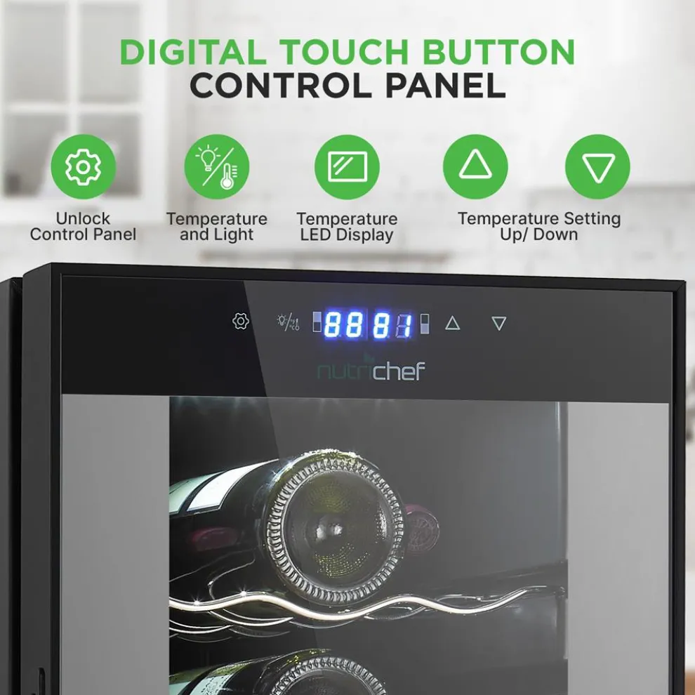 18 Bottle Wine Fridge, Dual Zone, Adjustable Temp, Quiet Operation