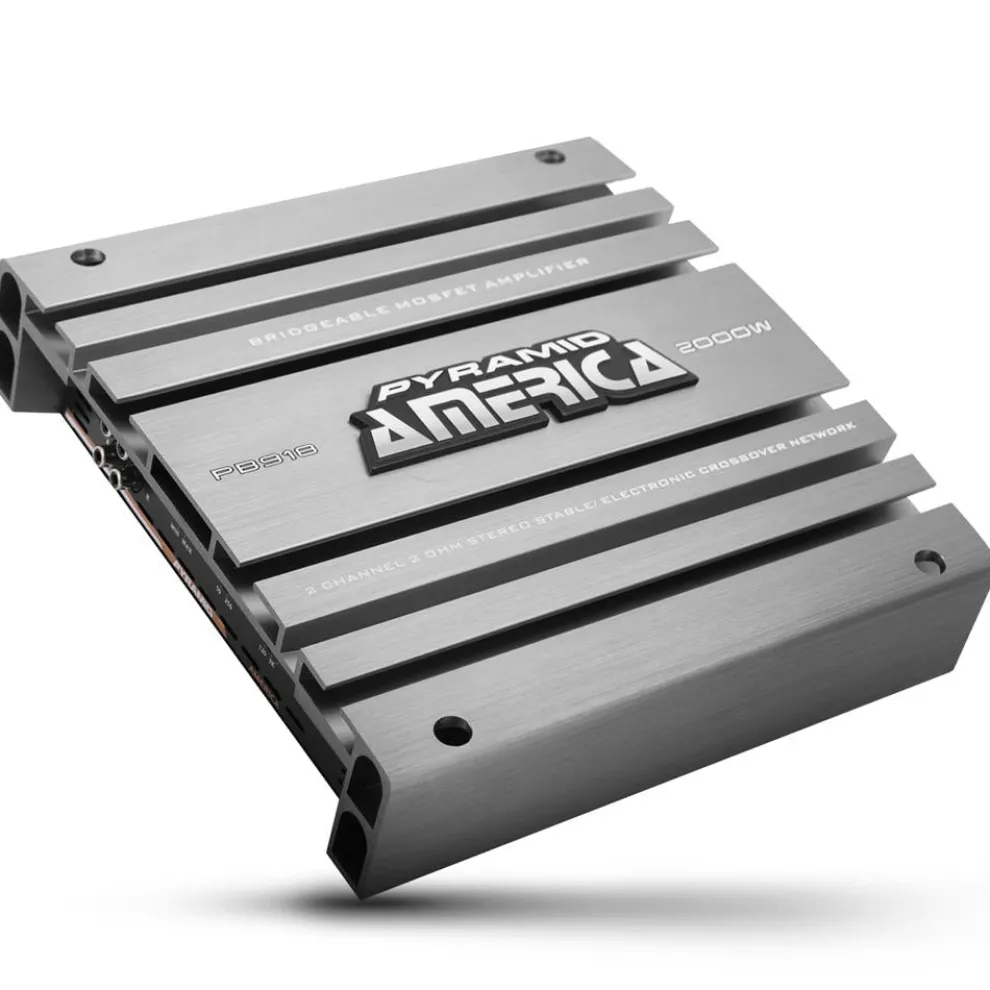 2 Channel Car Stereo Amplifier 2000W High Power MOSFET Silver