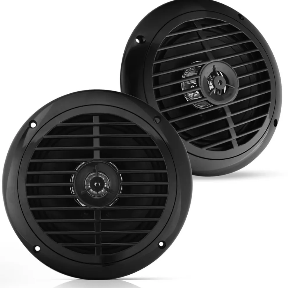 6.5" Dual Marine Speakers, Waterproof, 120W, Polypropylene Cone
