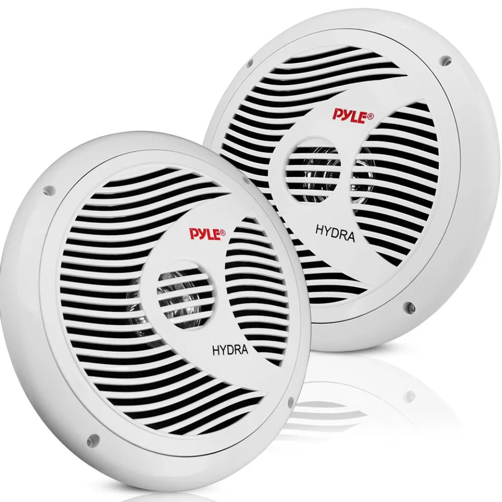 6.5" Dual Marine Speakers, Waterproof, 150W, Polypropylene Cone, White