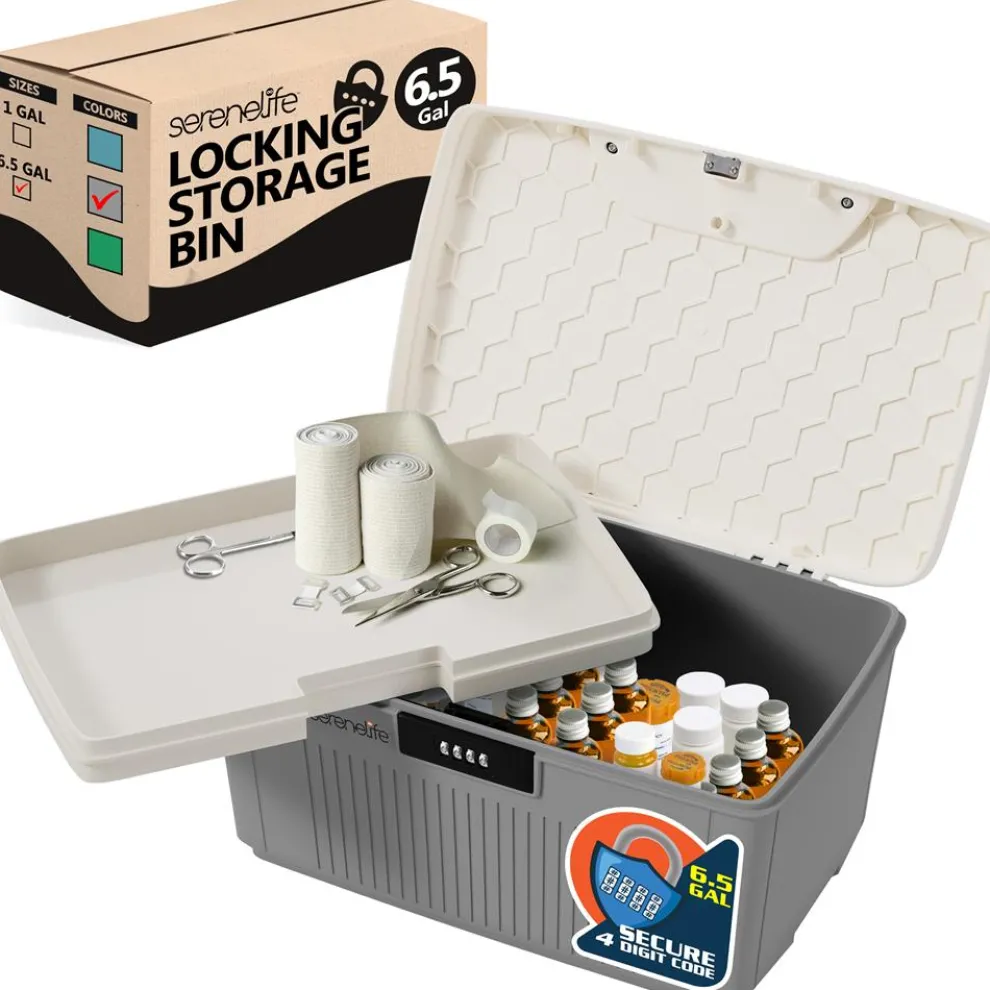 8.5 Gallon Locking Storage Bin