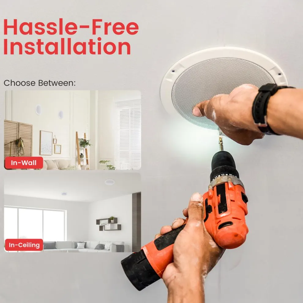 8'' Home In-Wall / Ceiling Speakers