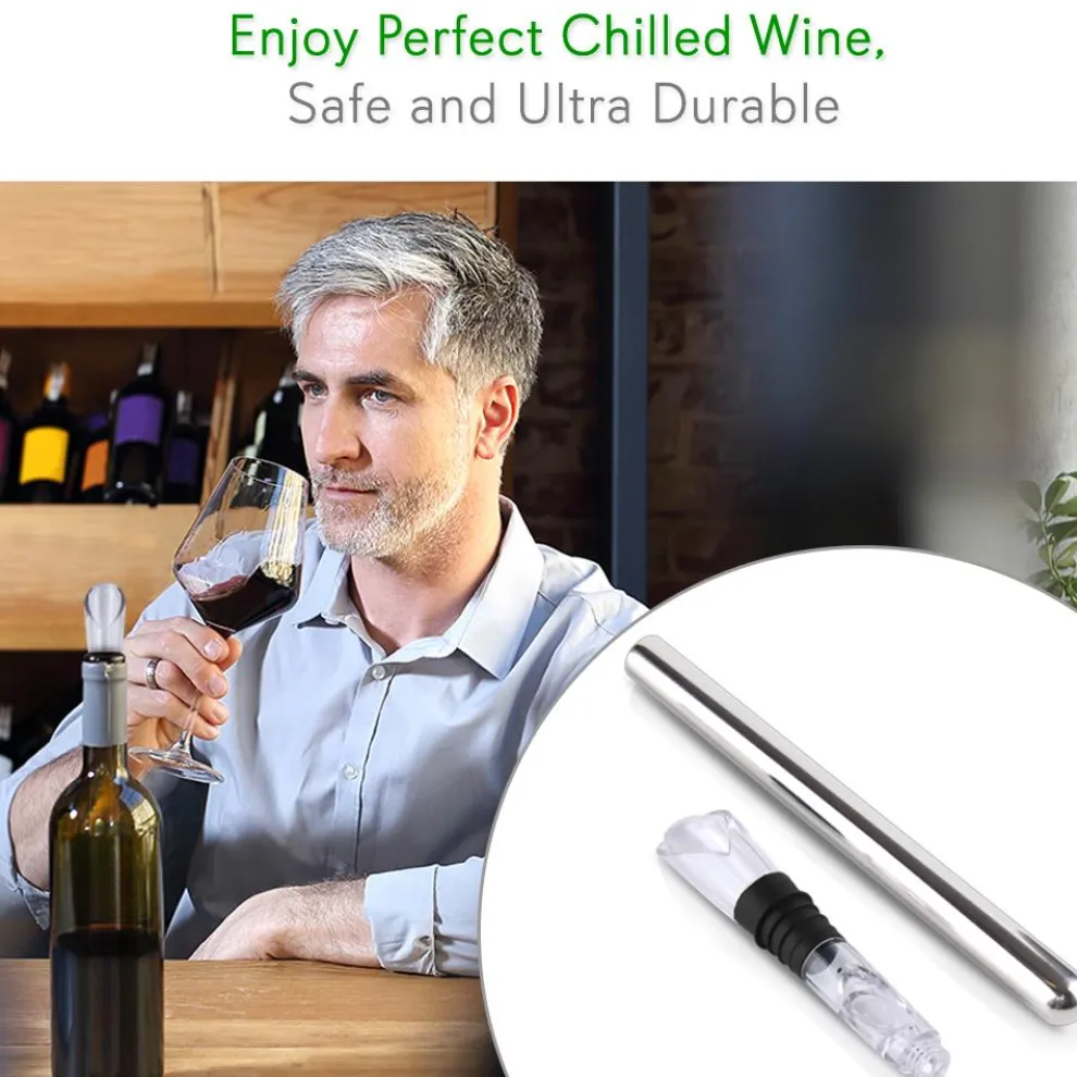 2 In 1 Stainless Steel Wine Chill Rod Wi