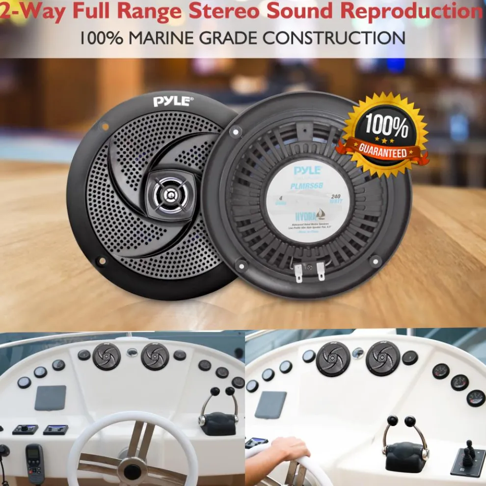 6.5 Inch Low-Profile Marine Speakers