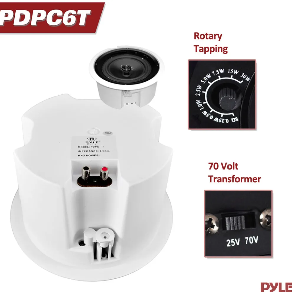 6.5'' In-Wall / Ceiling Speaker, 70V