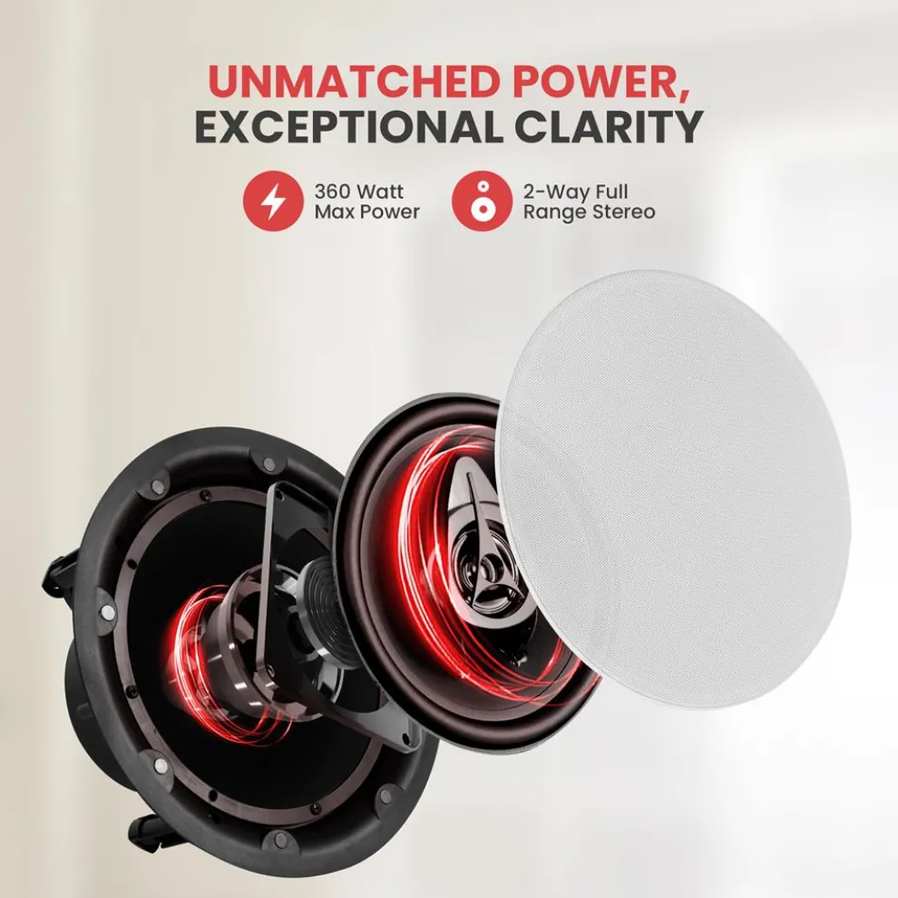 8’’ In-Wall/In-Ceiling 2-Way Speakers