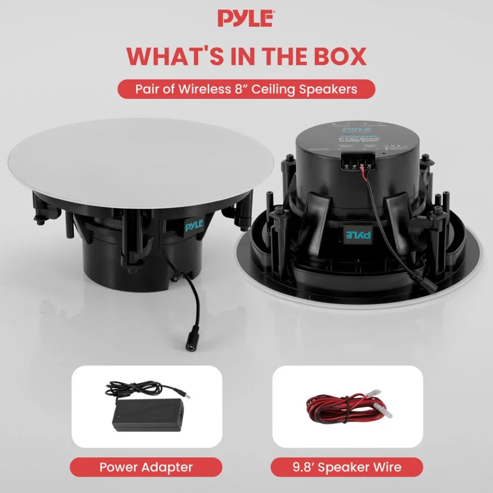 8’’ In-Wall/In-Ceiling 2-Way Speakers