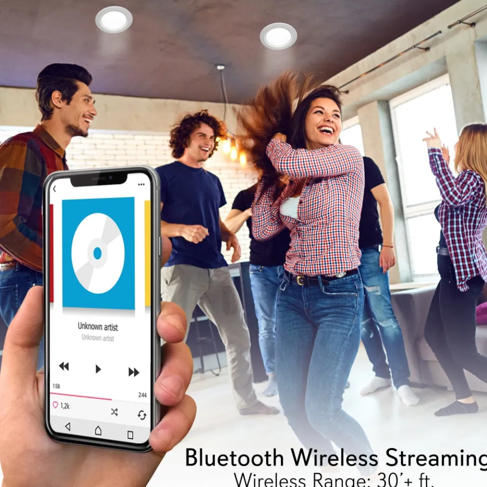 3.5'' Led Bluetooth Ceiling Speakers Kit