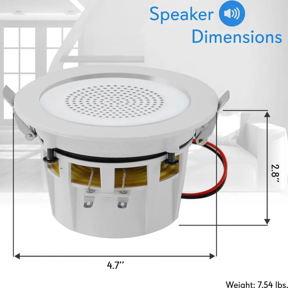 3.5'' Led Bluetooth Ceiling Speakers Kit