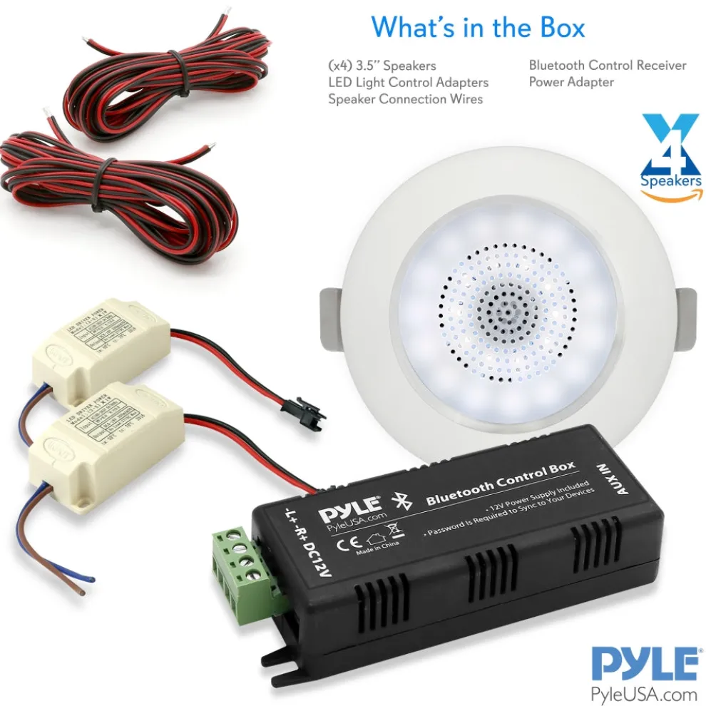 3.5'' Led Bluetooth Ceiling Speakers Kit