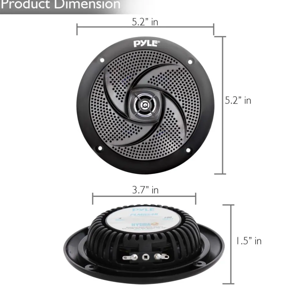4'' Low-Profile Marine Grade Speakers