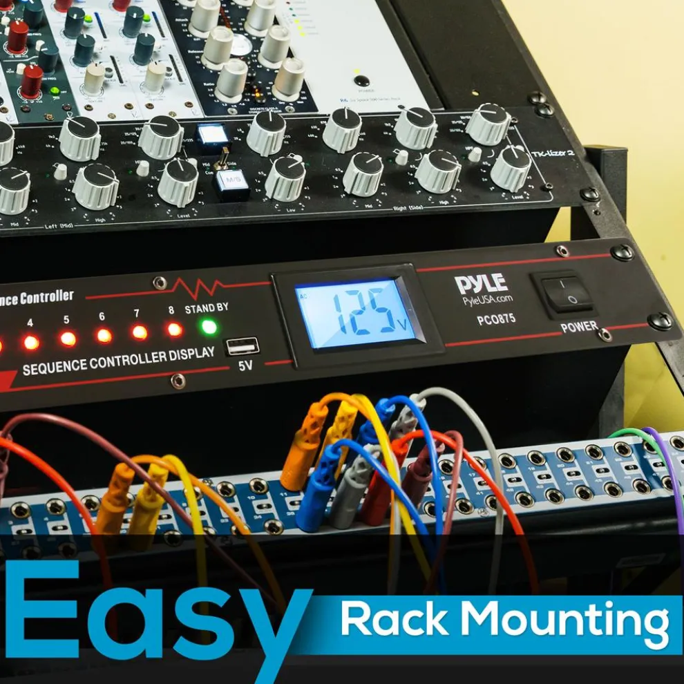 10 Outlet Power Sequencer Conditioner - 2000W, LCD Display, Rack Mount