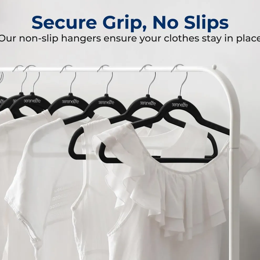 20 Pack Velvet Hangers - Non-Slip, Space-Saving, 360° Swivel Hook