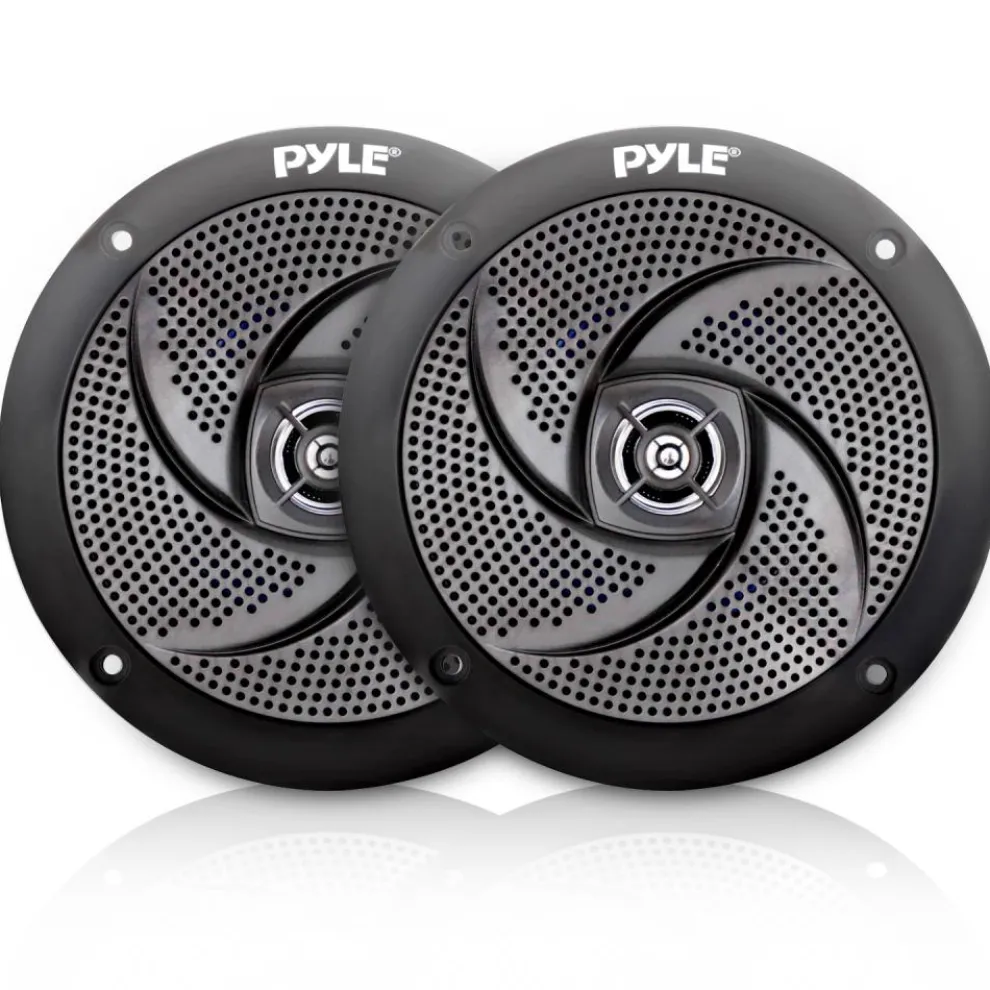 5.25" 180W Waterproof Marine Speakers, Low-Profile Slim Style (2 Pack)