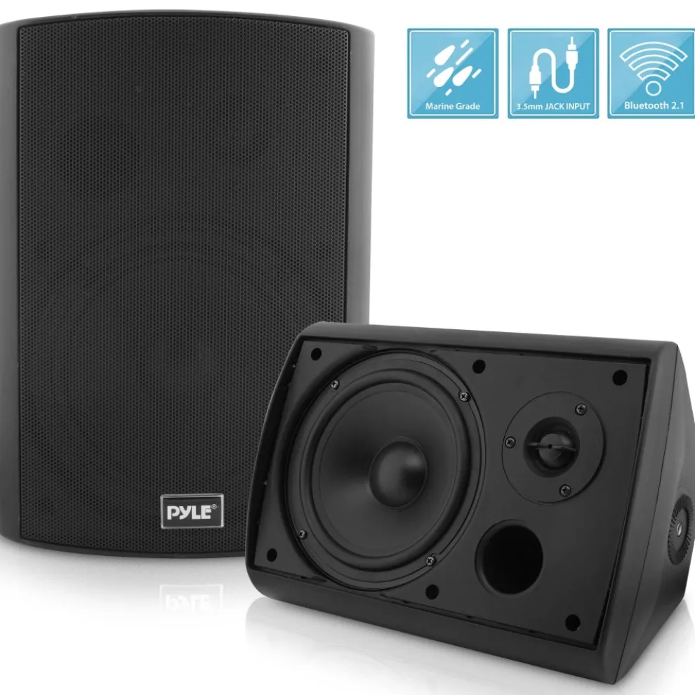 6.5" Waterproof Bluetooth Speakers - High Power Sound, Easy Install, White