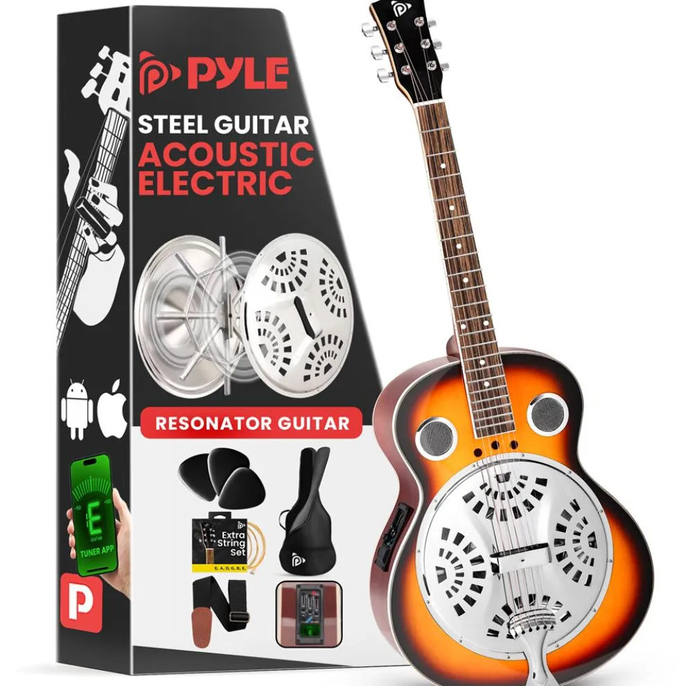 Acoustic Electric Guitar, Rich Sound, Built-in Preamp, Deep Cherry Finish