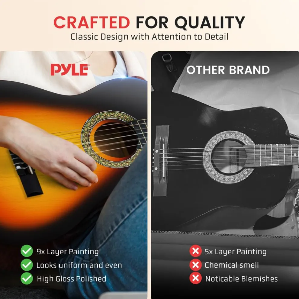 Acoustic Guitar Kit, Beginner-Friendly, 30