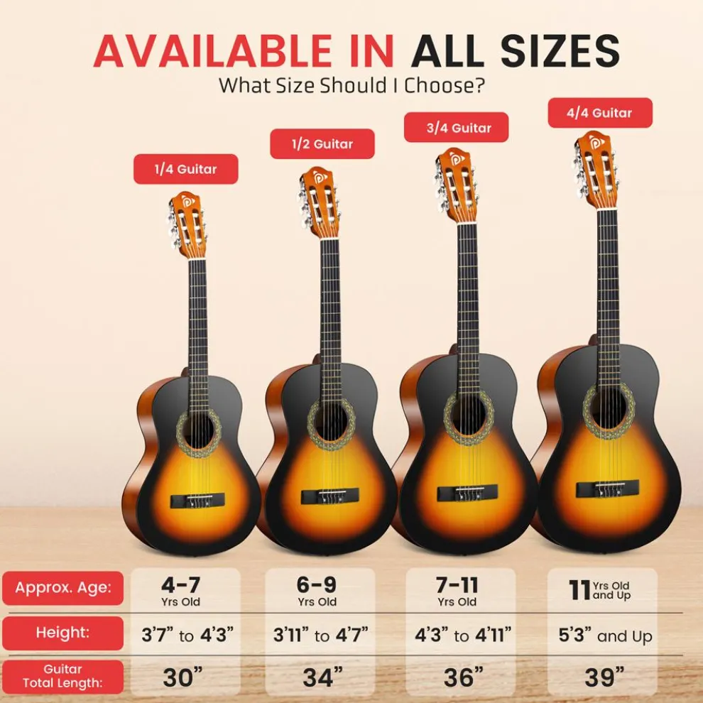 Acoustic Guitar Kit, Beginner-Friendly, 30