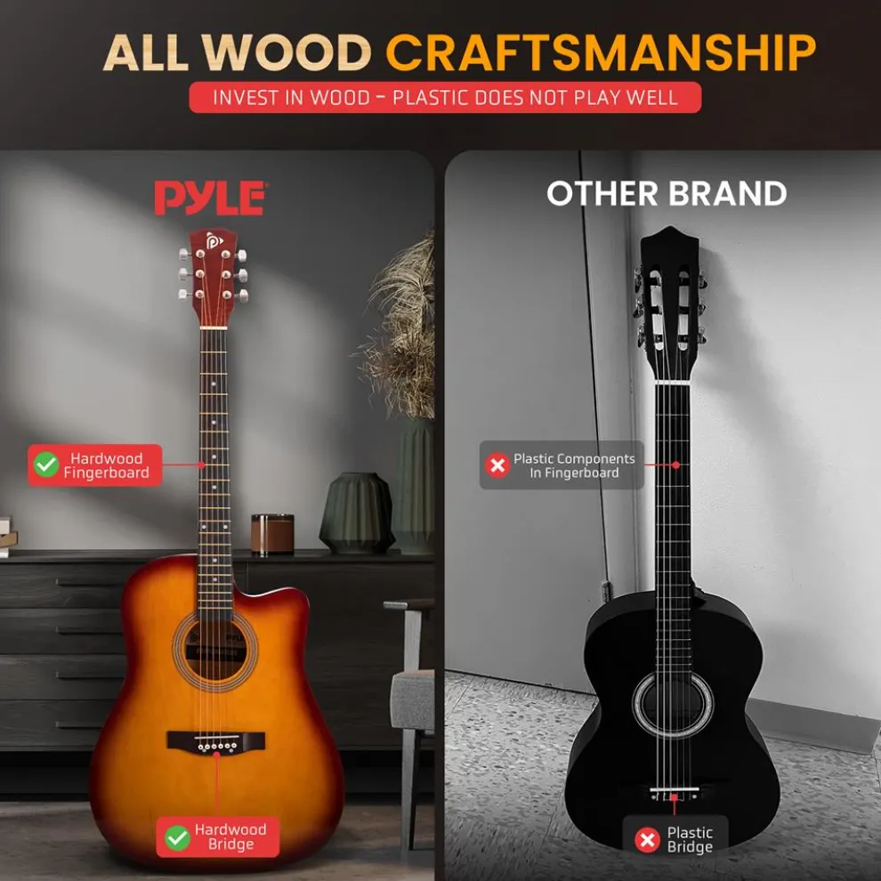 Acoustic Guitar Kit, Easy Play, Cutaway Design, 41