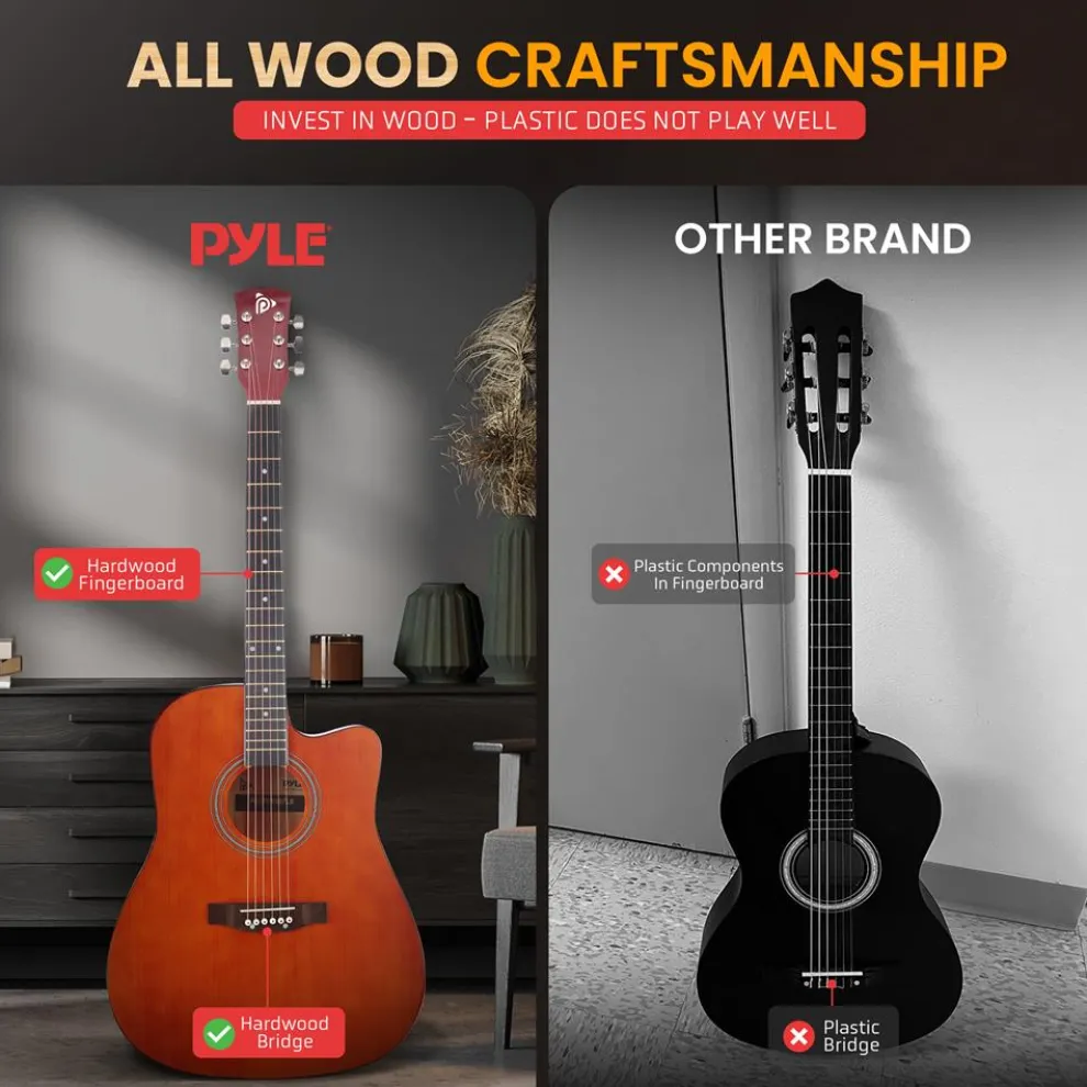 Acoustic Guitar Kit, Easy Play, Cutaway Design, 41