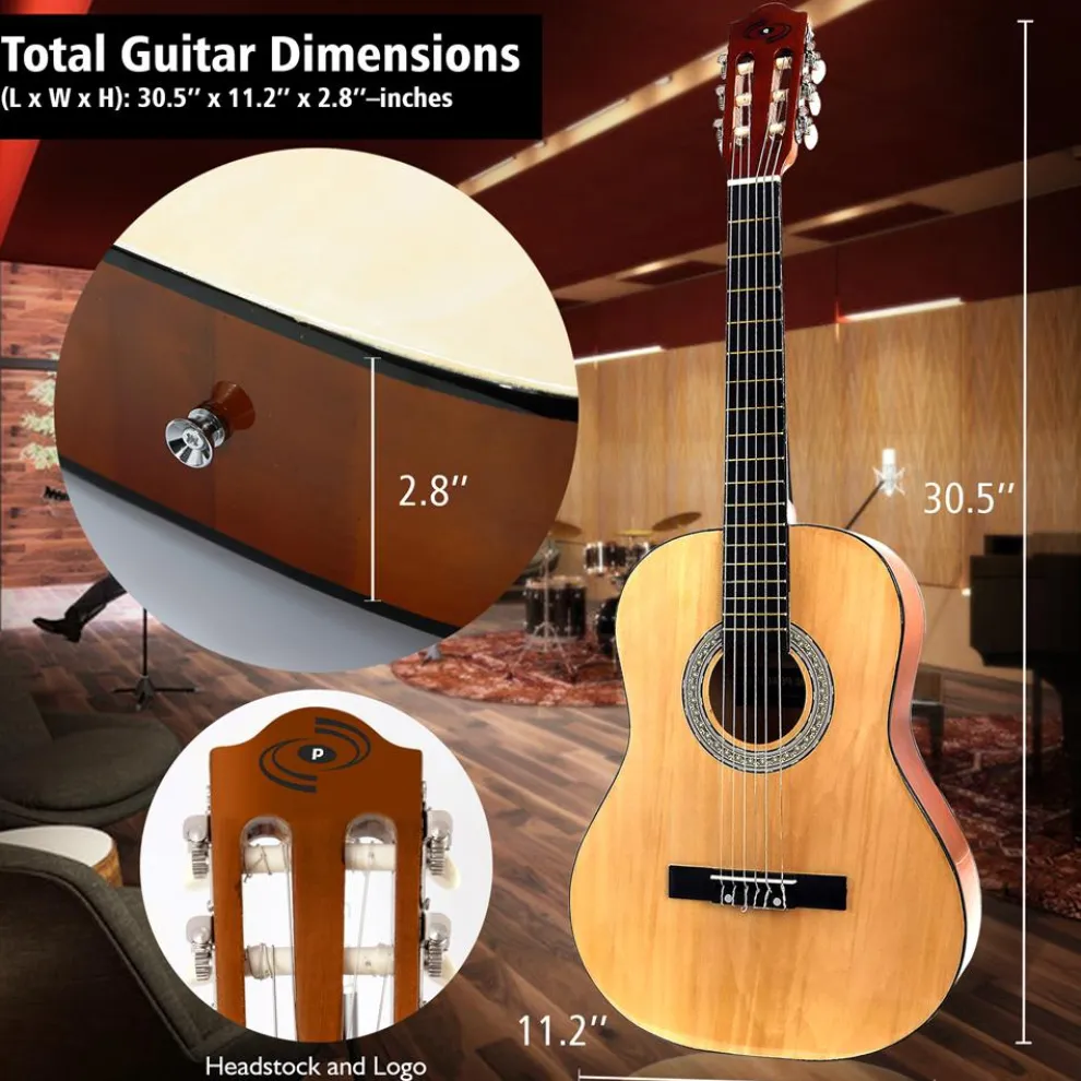 Acoustic Guitar Kit, Beginner 3/4 Size, All Wood, 36