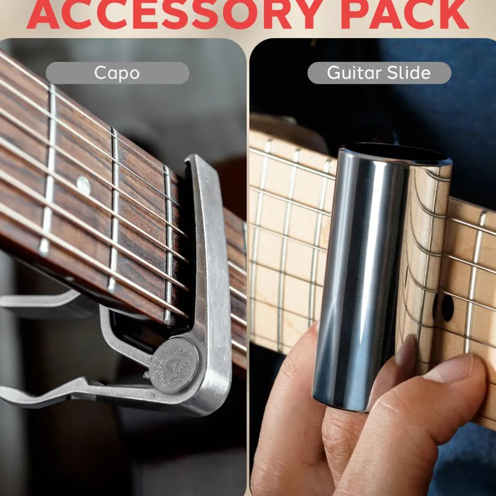 Acoustic Guitar Slide And Guitar Capo