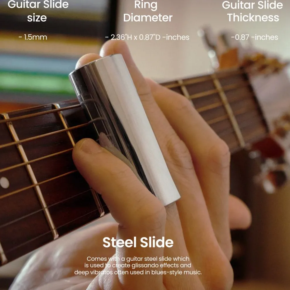 Acoustic Guitar Slide And Guitar Capo