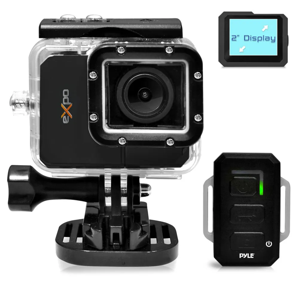 Action Camera 1080p HD Video Waterproof 20MP Wi-Fi Remote