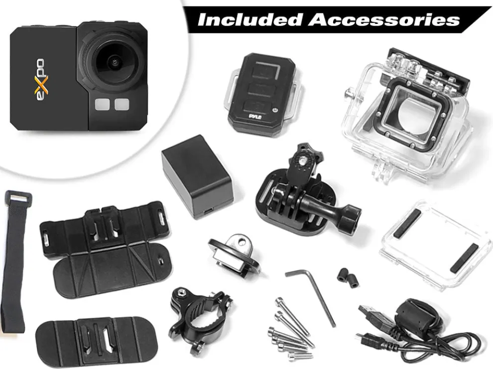 Action Camera 1080p HD Video Waterproof 20MP Wi-Fi Remote