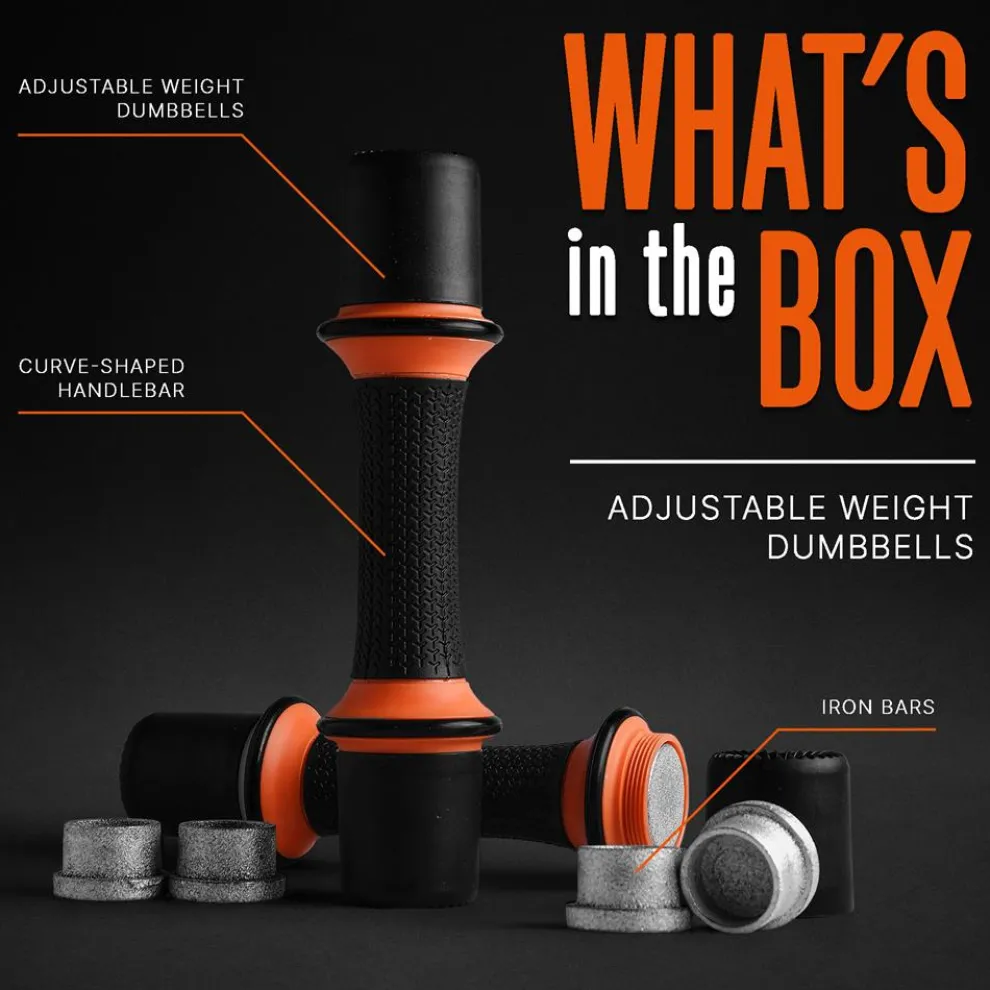 Adjustable Dumbbell Set 5 lbs - Non-Slip Neoprene, Versatile Home Workout