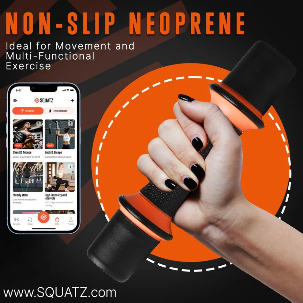 Adjustable Dumbbell Set 5 lbs - Non-Slip Neoprene, Versatile Home Workout