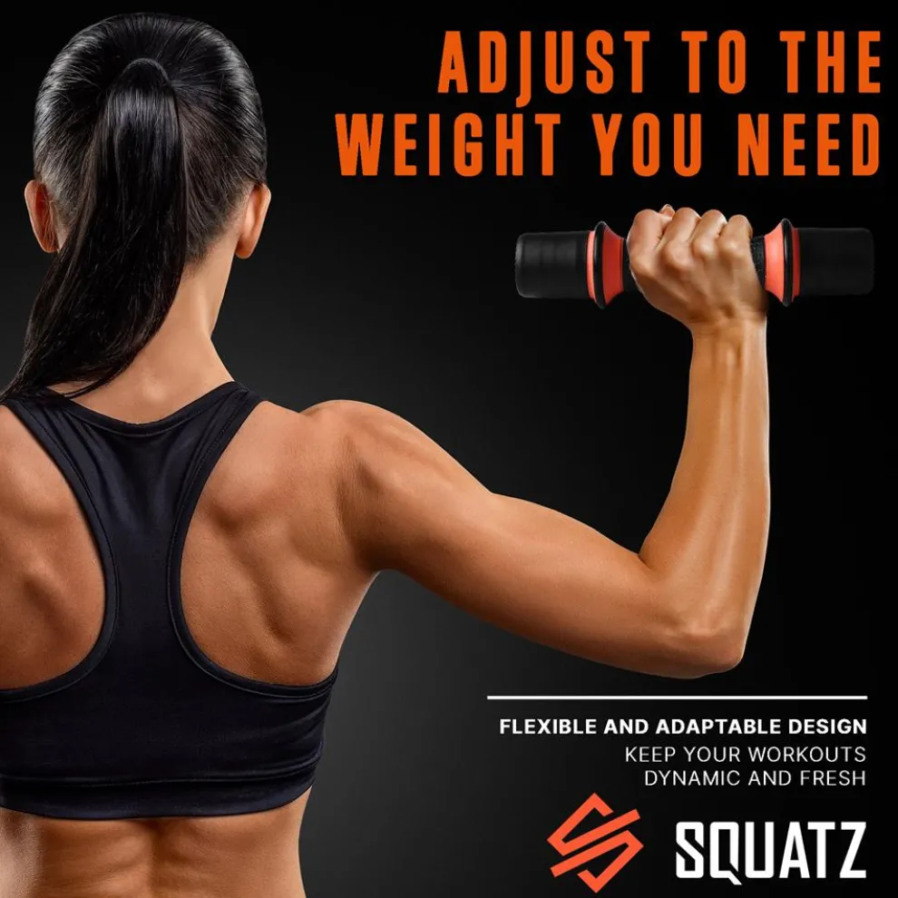 Adjustable Dumbbell Set 5 lbs - Non-Slip Neoprene, Versatile Home Workout