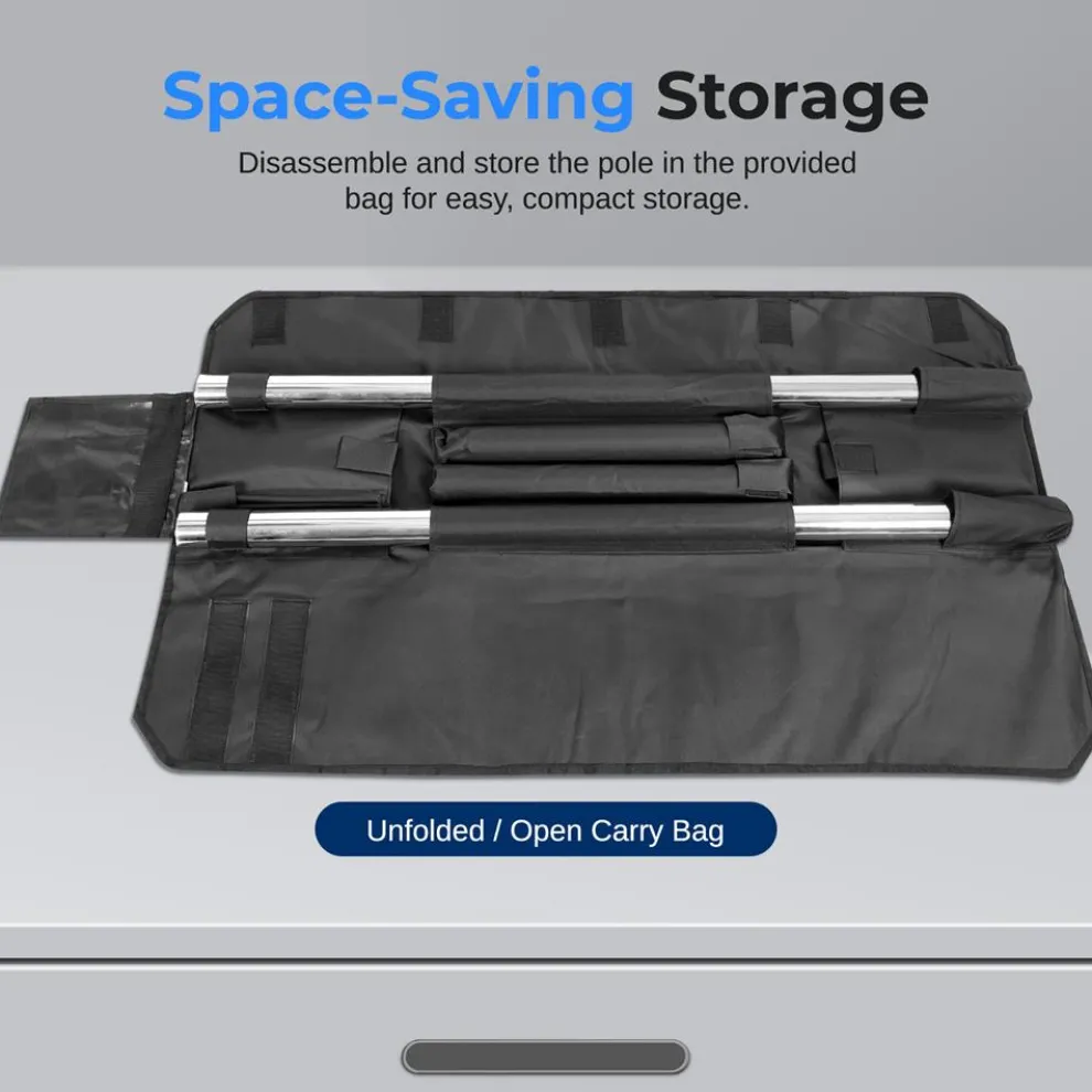 Adjustable Non-Slip Dancing Pole Set, Steel, Chrome Finish