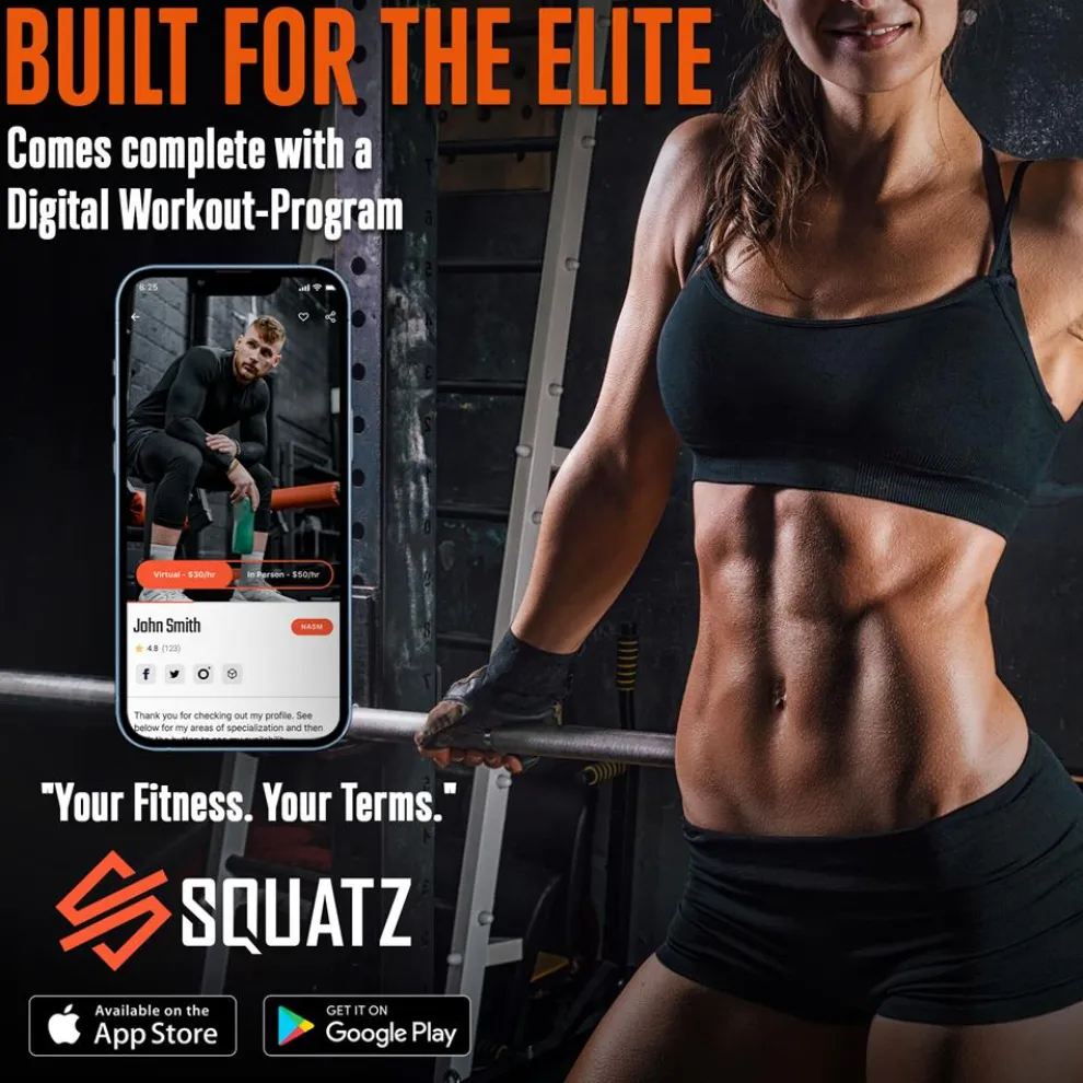 Adjustable Squat Rack Stand, 1000lb Capacity, Heavy Duty Steel, Rust Resistant