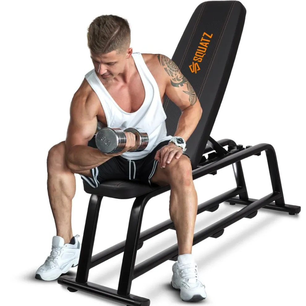 Adjustable Weight Bench, Full-Body Workout, Heavy-Duty Steel, Foldable