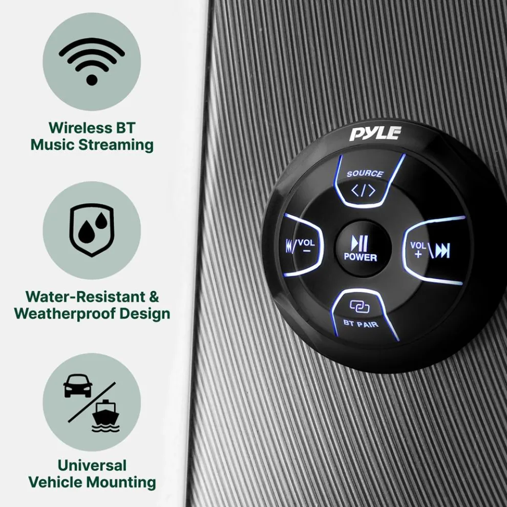 Amplified Marine Audio Controller 300W Waterproof Wireless BT Receiver