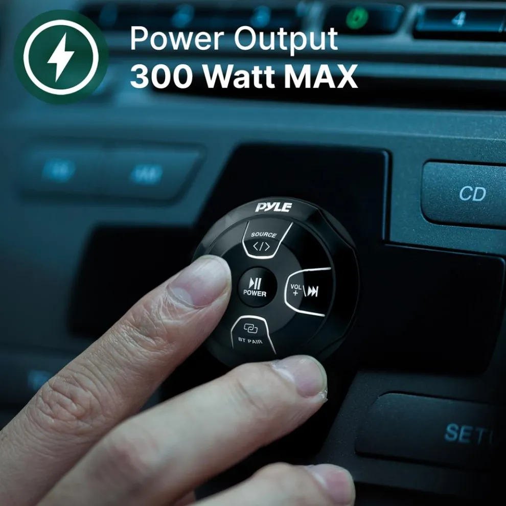 Amplified Marine Audio Controller 300W Waterproof Wireless BT Receiver
