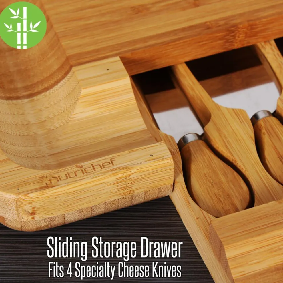 Bamboo Cheese Board & Cutlery Set