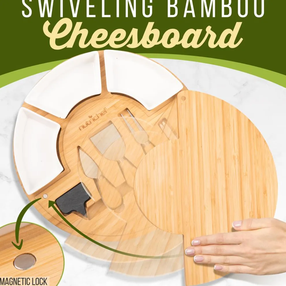 Bamboo Cheese Board Set, Extra Large, 13