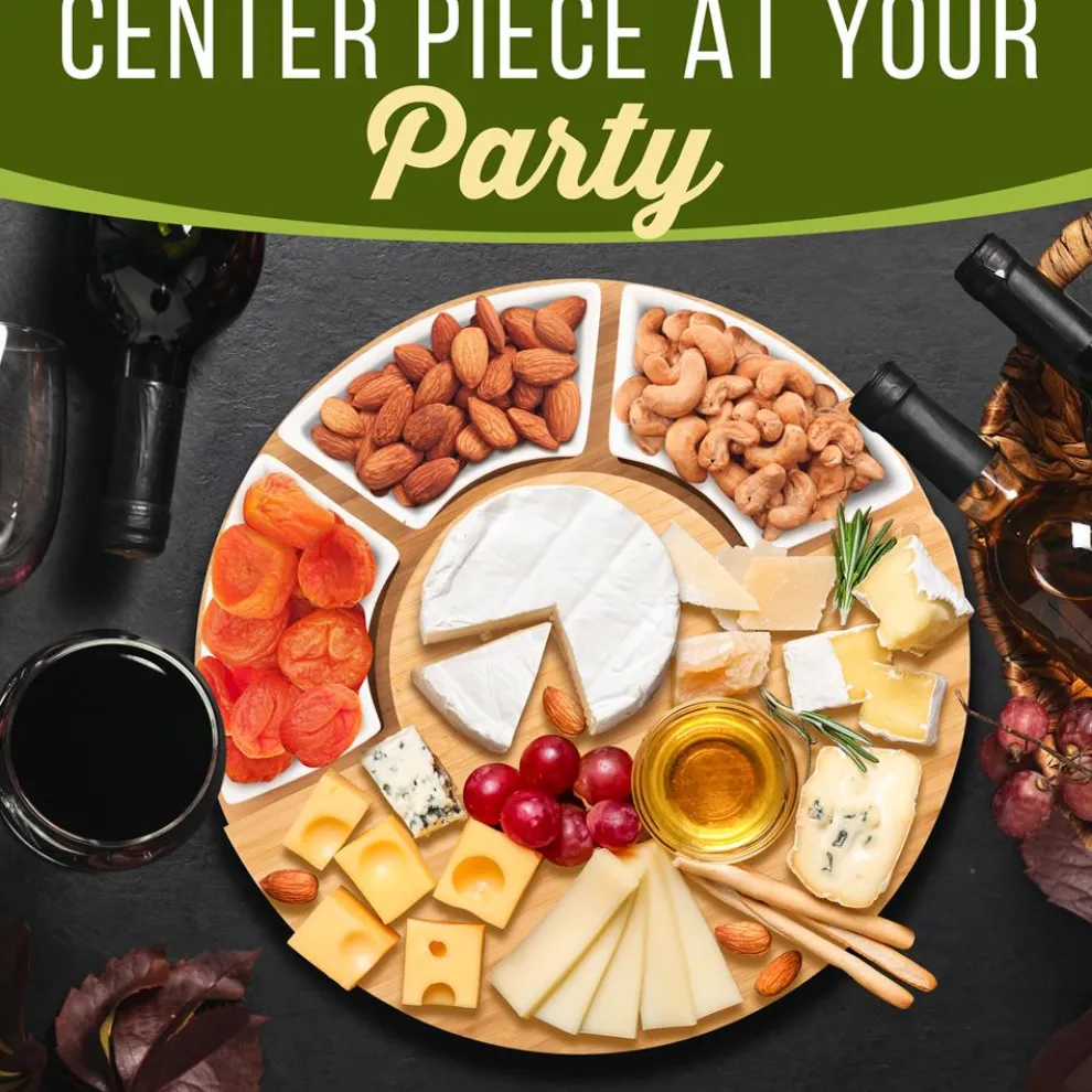 Bamboo Cheese Board Set, Extra Large, 13