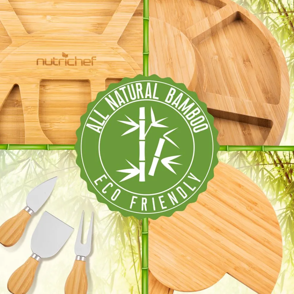 Bamboo Cheese Board Set, Extra Large, 13