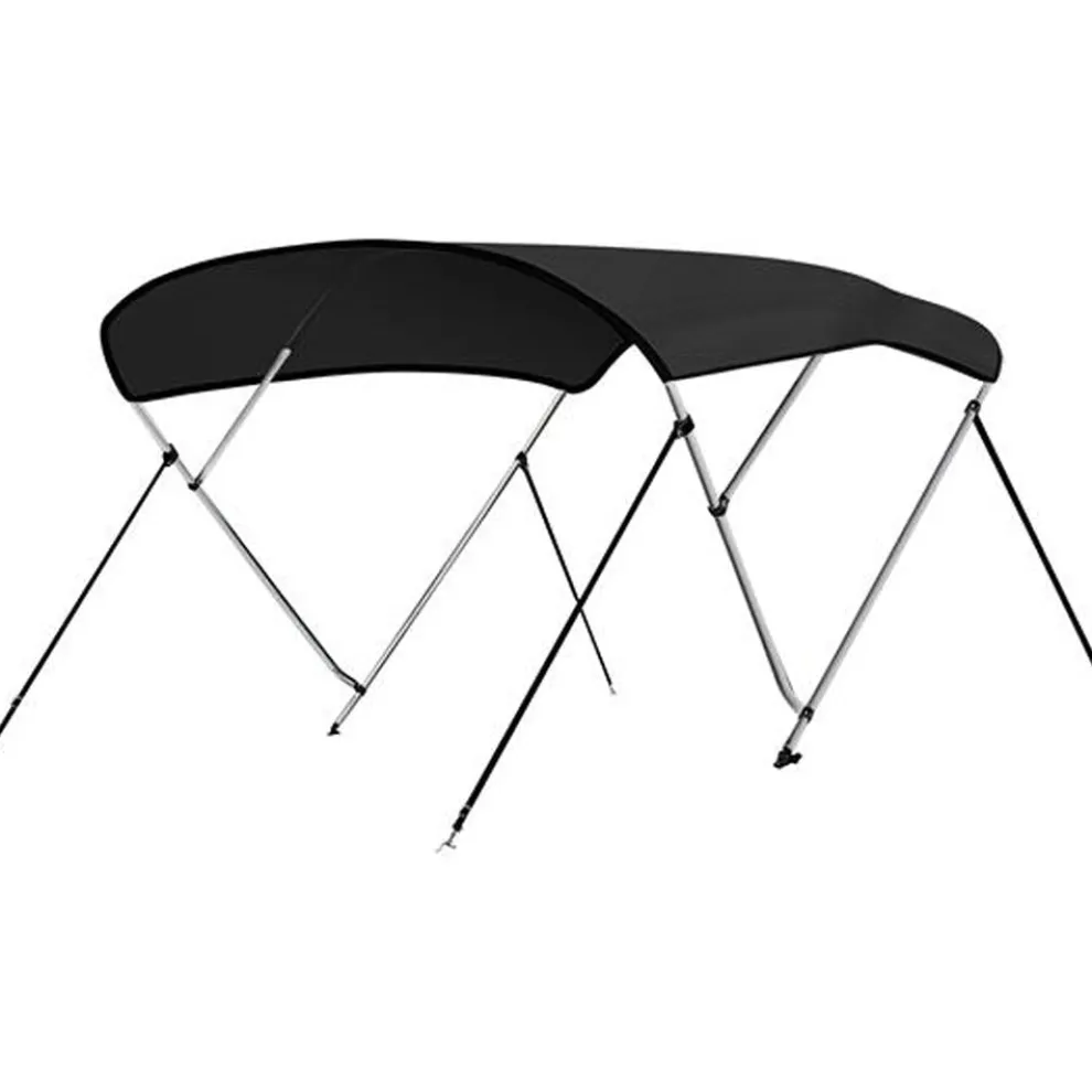 Bimini Top Boat Cover, Waterproof, Aluminum Frame, Gray