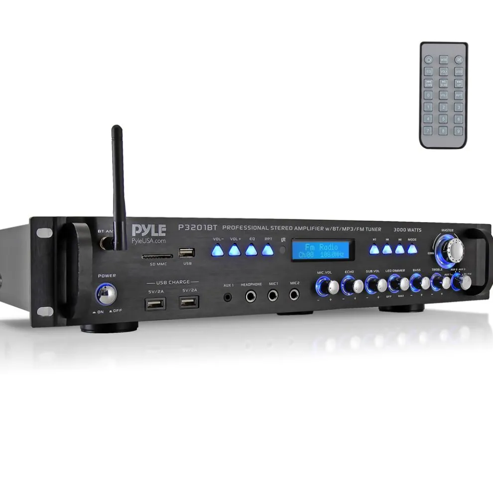 Bluetooth Amplifier Receiver 3000W Wireless Streaming Multi-Channel Audio