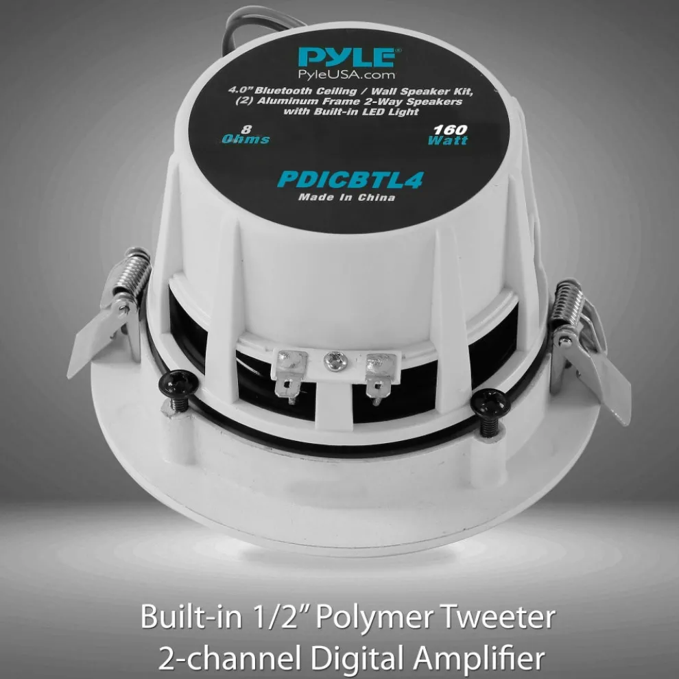 Bluetooth Ceiling Speakers 160W LED Lights Aluminum Frame