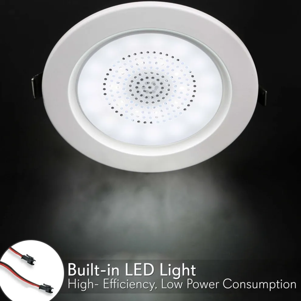 Bluetooth Ceiling Speakers 160W LED Lights Aluminum Frame