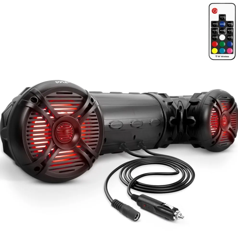 Bluetooth Marine Speakers 800W Waterproof LED Lights Multi-Color