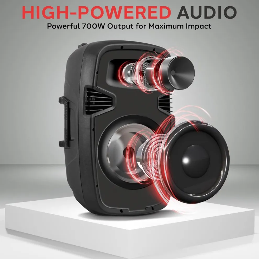 Bluetooth PA Speaker Kit 700W - Dual 8