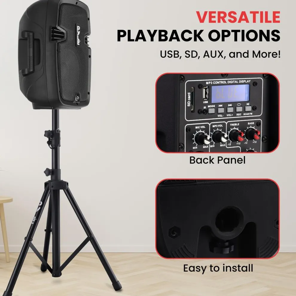 Bluetooth PA Speaker Kit 700W - Dual 8