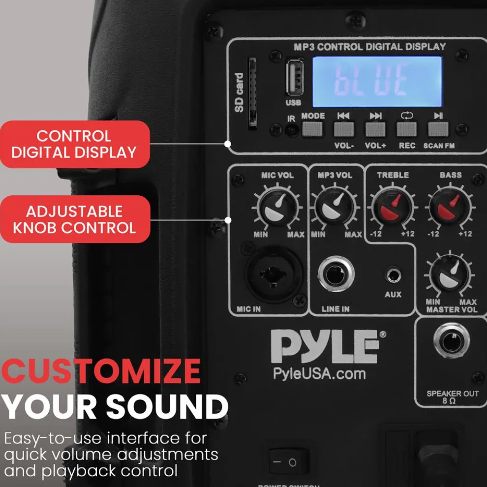 Bluetooth PA Speaker Kit 700W - Dual 8